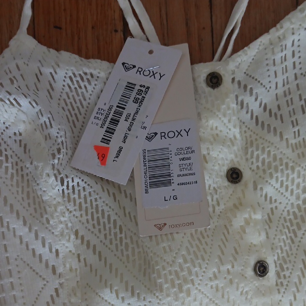 Roxy Cream Lace Button-Up Dress - Picture 2 of 6